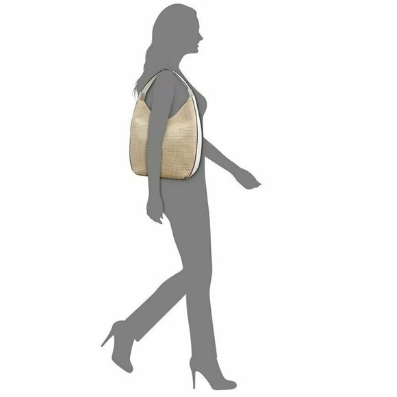 Alfani Women's Bangle Medium Hobo Magnetic Snap Closure Handbag - White - Picture 2 of 3